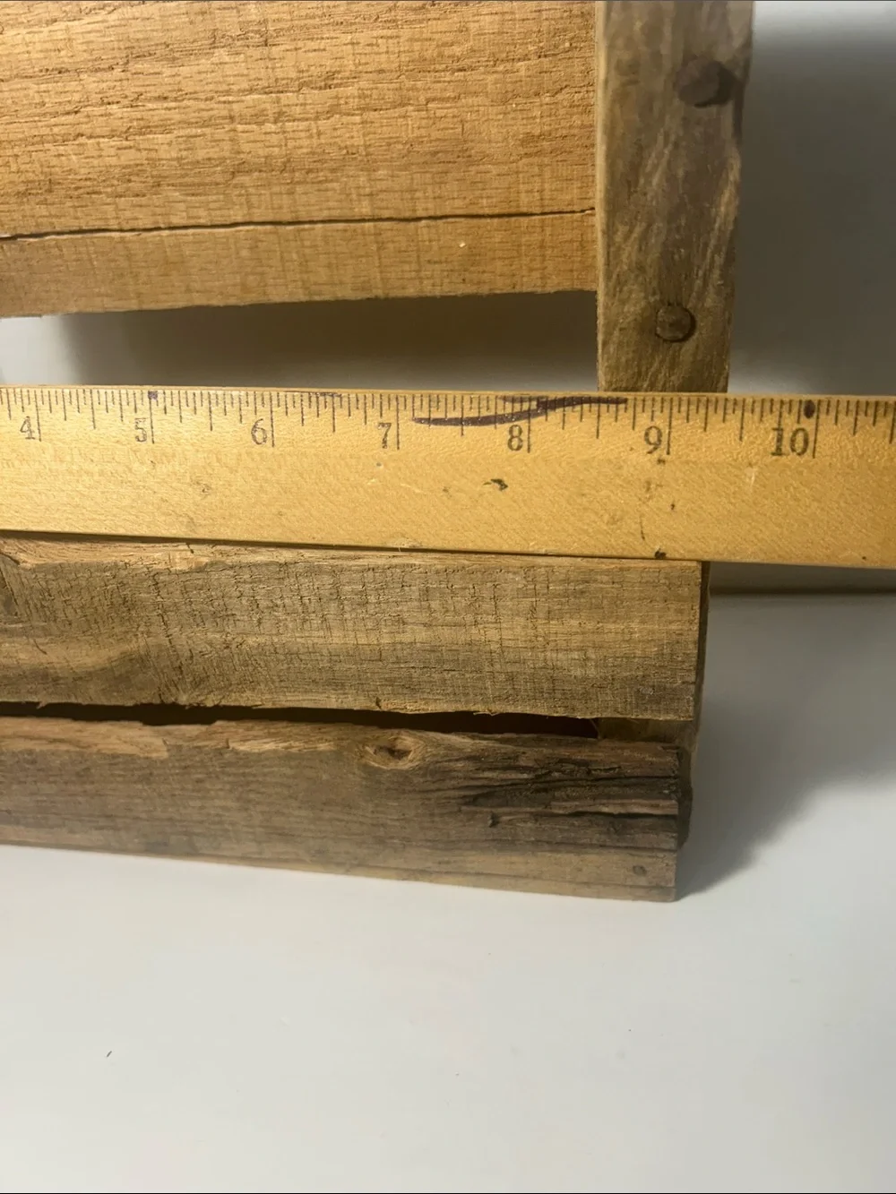 Rustic Wooden Wall Shelf / Planter Natural Brown